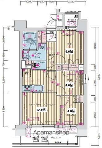 プレサンス名駅南ブリエ(3LDK/10階)の間取り写真