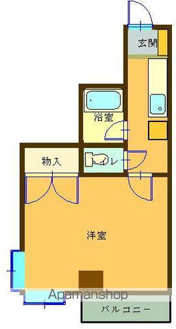 ホーユーコンフォルト南福島(1K/4階)の間取り写真