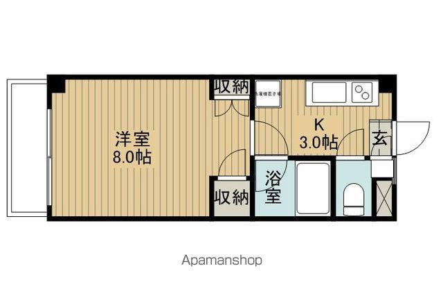 パインビュー(1K/3階)の間取り写真