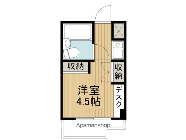 ビュー諏訪湖の森(ワンルーム/2階)の間取り写真