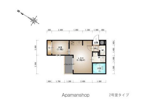 REGALEST廿日市本町2(1LDK/1階)の間取り写真