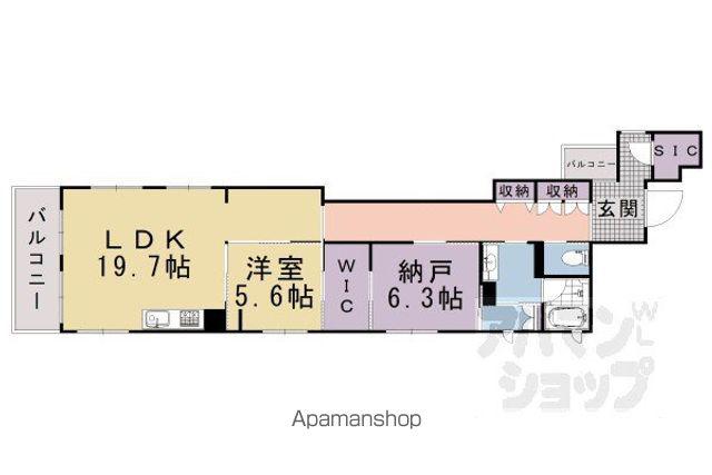 京阪電気鉄道京阪線 清水五条駅 徒歩9分 4階建 築3年(2LDK/4階)の間取り写真