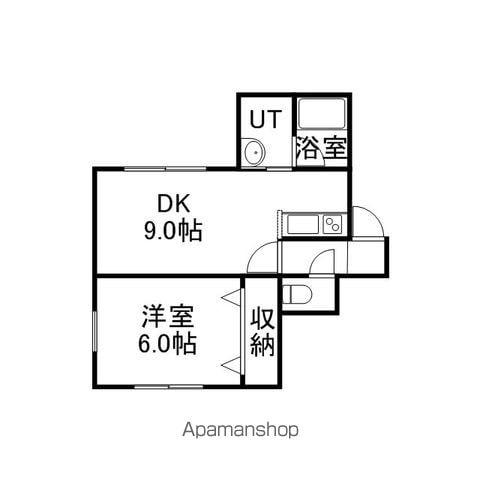 ラフィーネ南郷(1DK/2階)の間取り写真