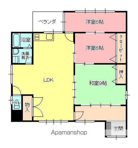 浜田アパート(3LDK/2階)の間取り写真
