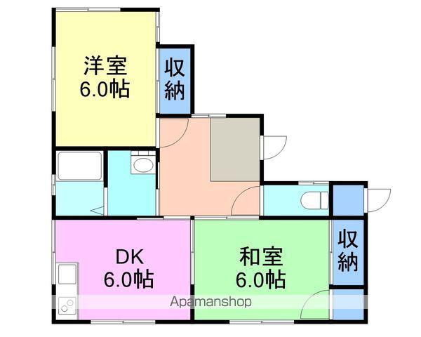 岩徳線 川西駅(山口) 徒歩17分 1階建 築29年(2DK)の間取り写真