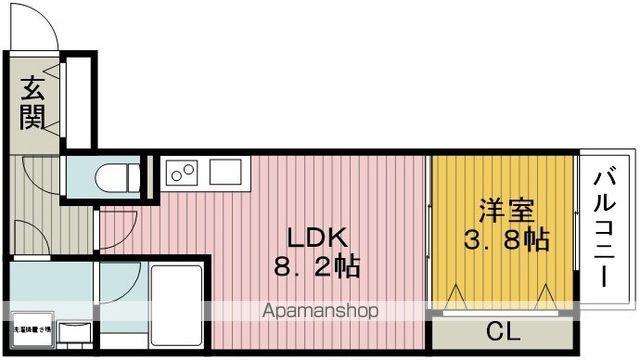 WIN蛍池Ⅱ(1LDK/1階)の間取り写真