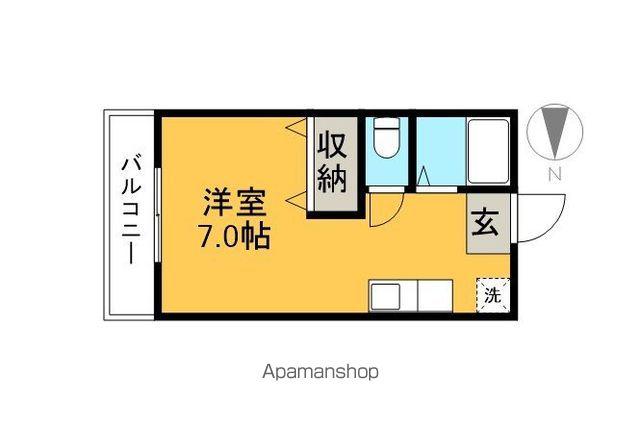 セジュールパレ(ワンルーム/2階)の間取り写真