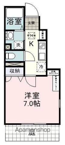 SコートⅣ(1K/1階)の間取り写真