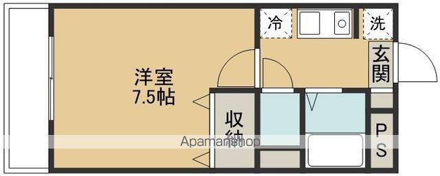 メゾンドレーヌ(1K/3階)の間取り写真