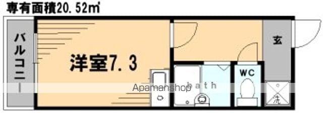 DEARS ON北寺尾(ワンルーム/3階)の間取り写真