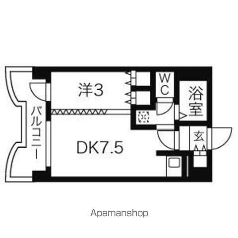 札幌ビオス館(1DK/7階)の間取り写真