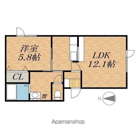 アルファーメゾン(1LDK/2階)の間取り写真