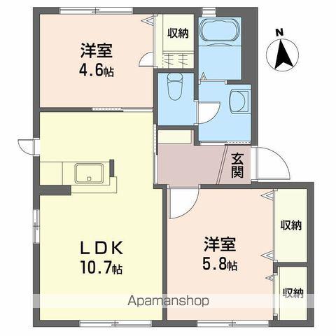 シャーメゾン上板C棟(2LDK/1階)の間取り写真
