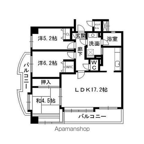 アルティレット泉中央(3LDK/2階)の間取り写真