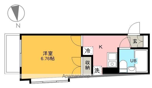 ナカフジハイム高円寺(1K/1階)の間取り写真