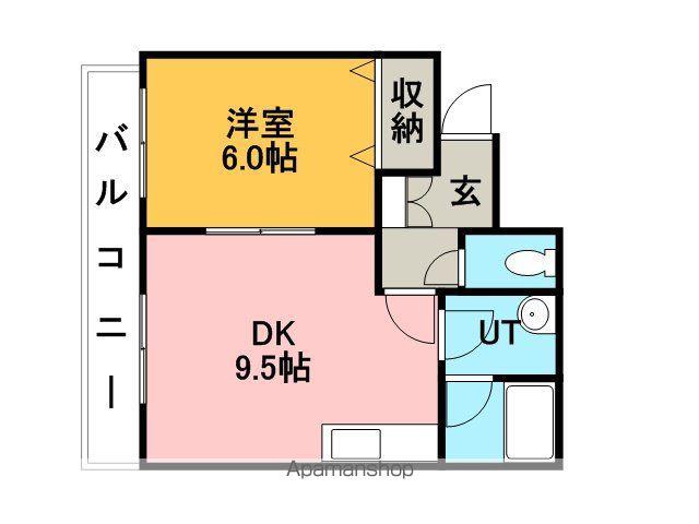 アオイBLD610(1LDK/2階)の間取り写真