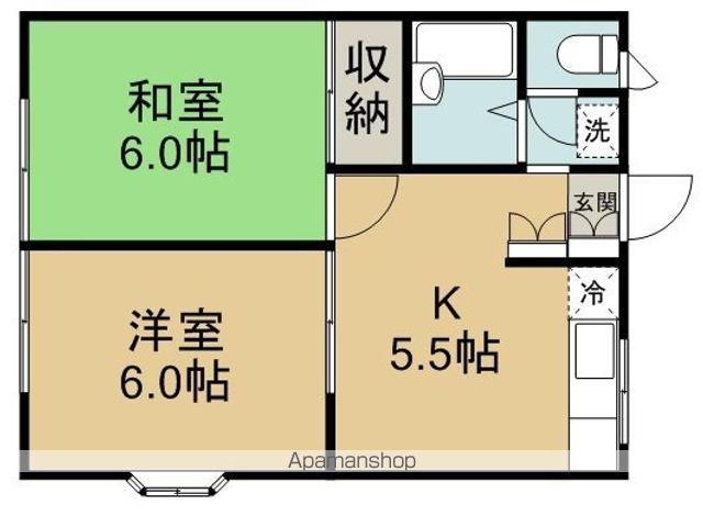 エステートピアS&F(2K/1階)の間取り写真
