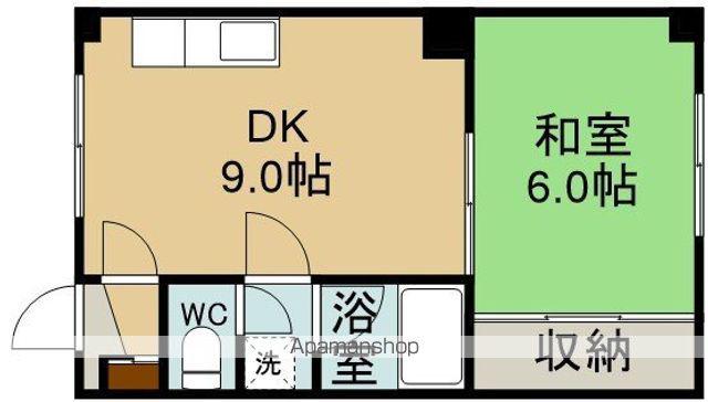 ハイデンス日吉Ⅰ(1DK/3階)の間取り写真