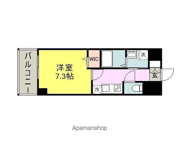 エルグランド久留米(1K/2階)の間取り写真