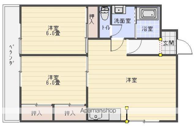アセント昭和台(2DK/3階)の間取り写真