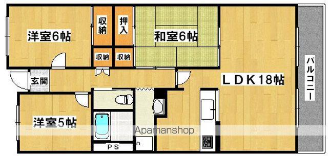 フォレストコート高尾(3LDK/3階)の間取り写真
