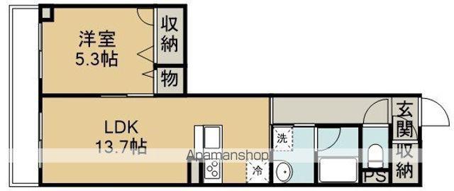 アンシエント(1LDK/1階)の間取り写真
