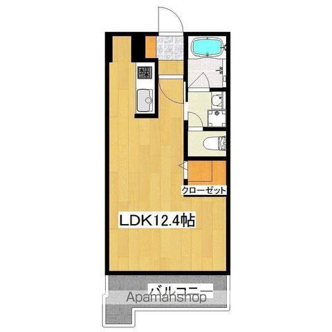 ロータス下荒田(ワンルーム/5階)の間取り写真