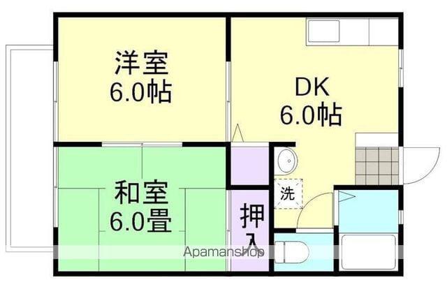 マミーコーポ(2DK/1階)の間取り写真