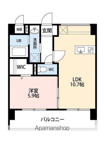 免疫ビルEXCIAⅡ(1LDK/2階)の間取り写真