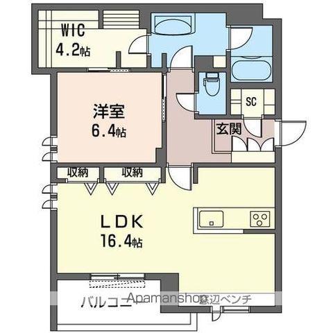 ロマーラ(1LDK/2階)の間取り写真