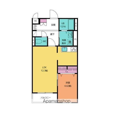 SK RESIDENCE NAGOYA(1LDK/1階)の間取り写真