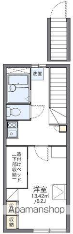 レオパレスレナールいさわ Ⅱ(1K/2階)の間取り写真