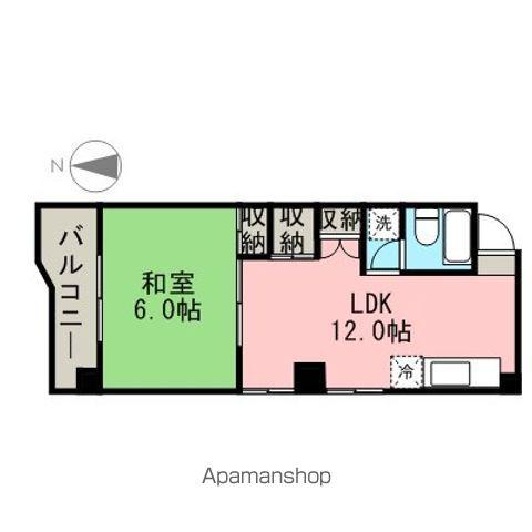 第7スカイビル(1LDK/2階)の間取り写真