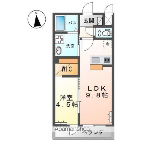 リラ・ソートル(1LDK/2階)の間取り写真