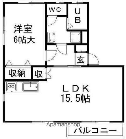 第7松本コーポ(1LDK/1階)の間取り写真
