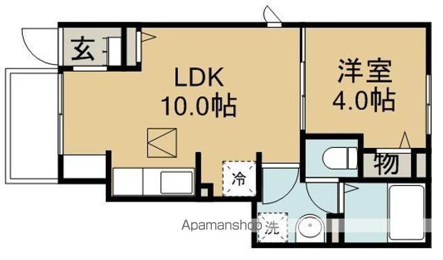 セイバリー・リヴァー(1LDK/1階)の間取り写真
