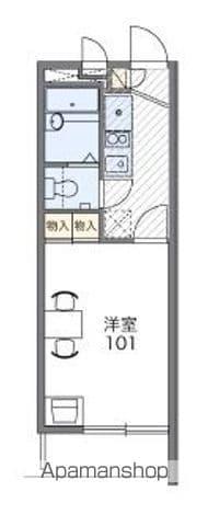 レオパレスエイムフル仙台(1K/2階)の間取り写真