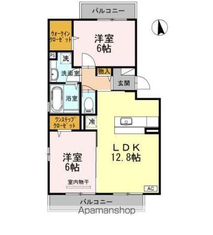 プリマベーラSW(2LDK/2階)の間取り写真