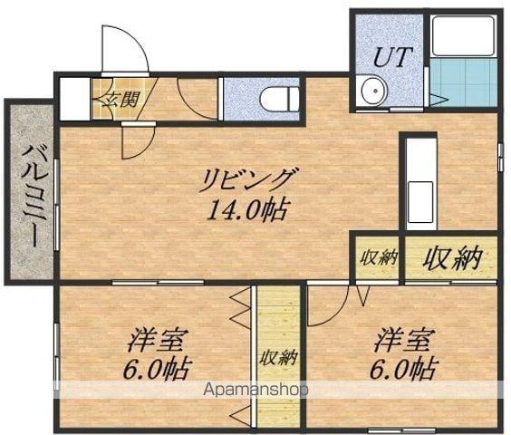 M・GRANGE(2LDK/4階)の間取り写真