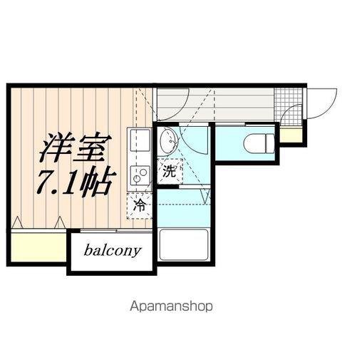 アフェット幕張Ⅲ(ワンルーム/1階)の間取り写真