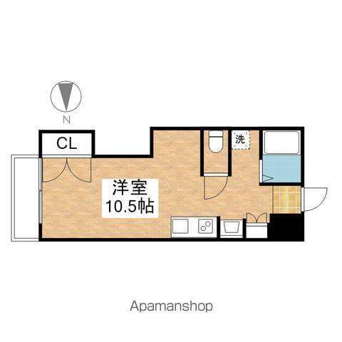 菱家ビル(ワンルーム/5階)の間取り写真