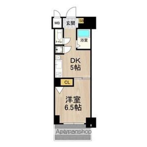 フェニックス日本橋高津(1DK/6階)の間取り写真