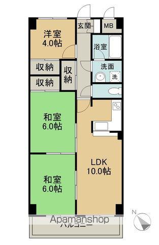 エクスアーバン己斐(3LDK/5階)の間取り写真