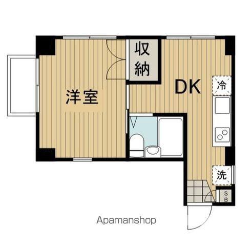 シルクハイム(1DK/2階)の間取り写真