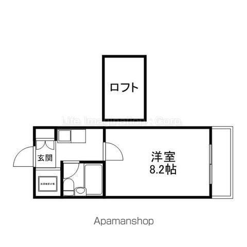 ヒューマスタ39(1K/5階)の間取り写真