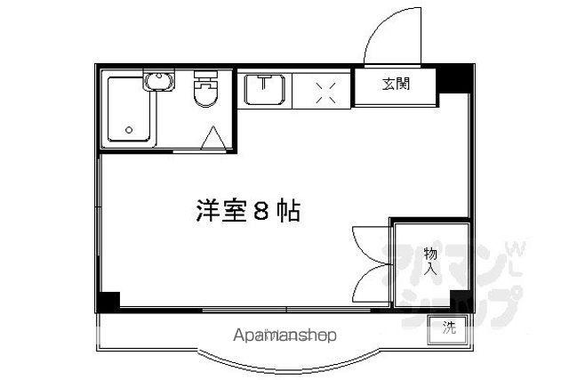 クラインハウス(ワンルーム/3階)の間取り写真