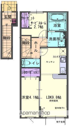 MAISON DE SHILVA ⅢA(1LDK/2階)の間取り写真