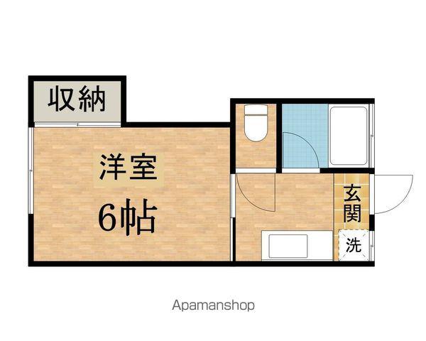 ハウスフジ(1K/2階)の間取り写真