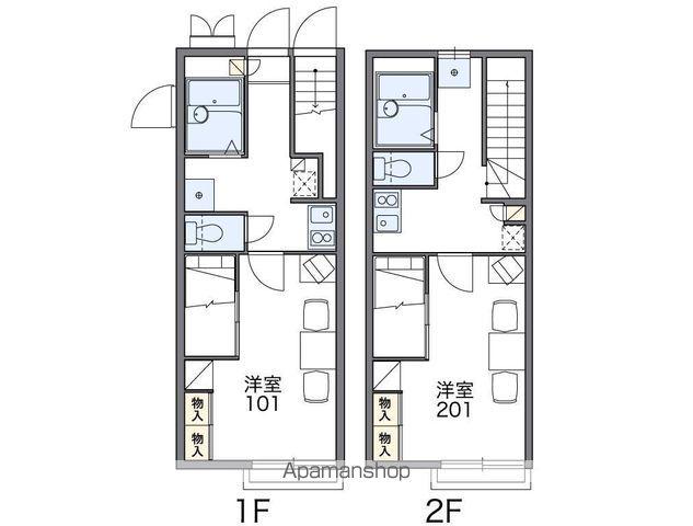 レオパレスオリーブの木(1K/2階)の間取り写真