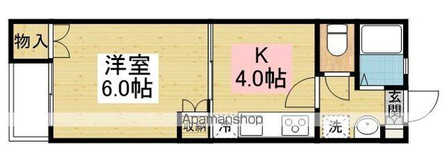 ヴァンテージ川越(1K/1階)の間取り写真